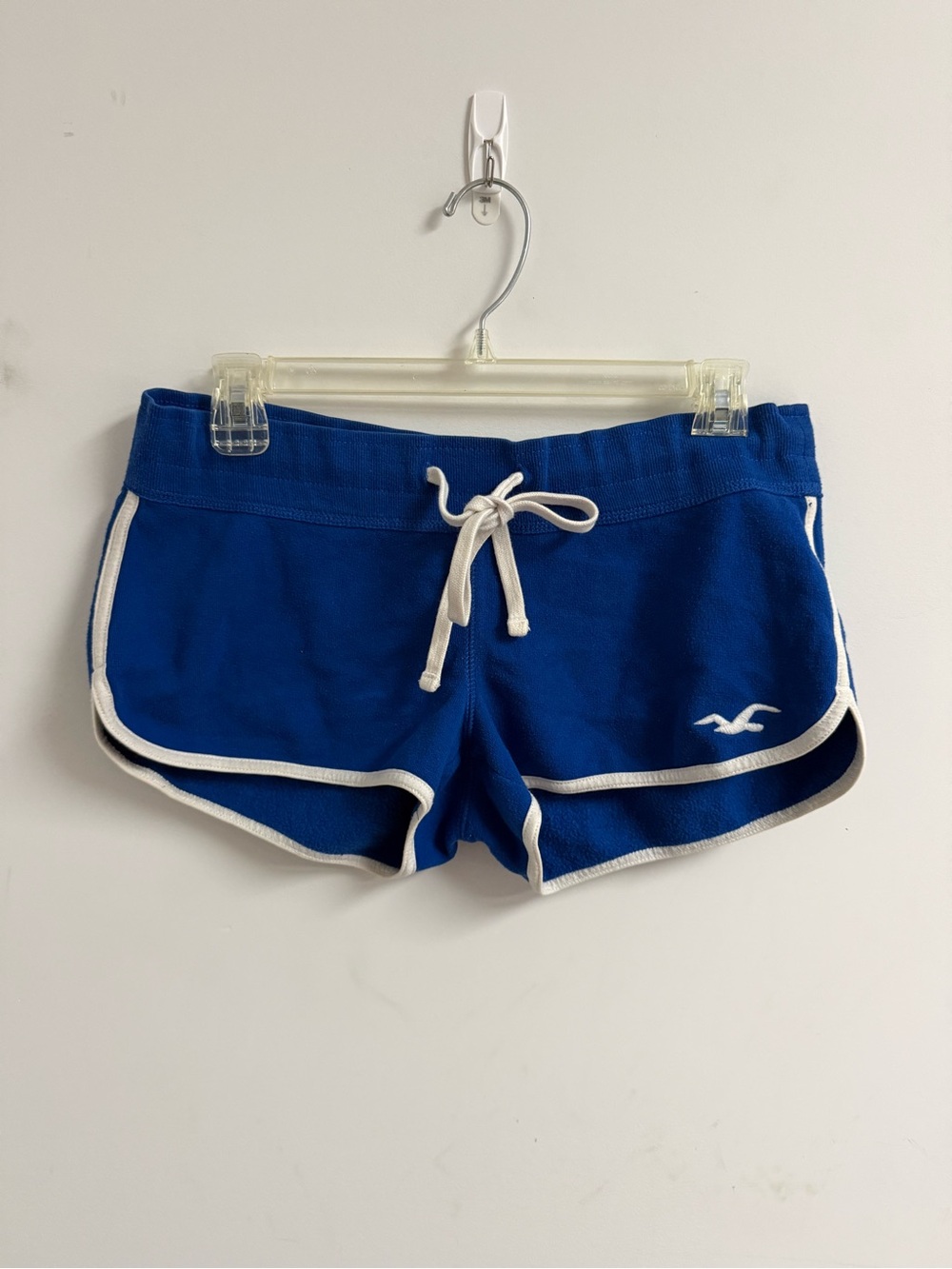 Hollister Blue Athletic Dolphin Shorts with White Trim